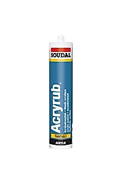 Soudal Acyrub Silikonize Mastik Beyaz 500 Gr
